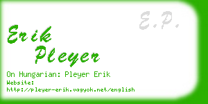 erik pleyer business card